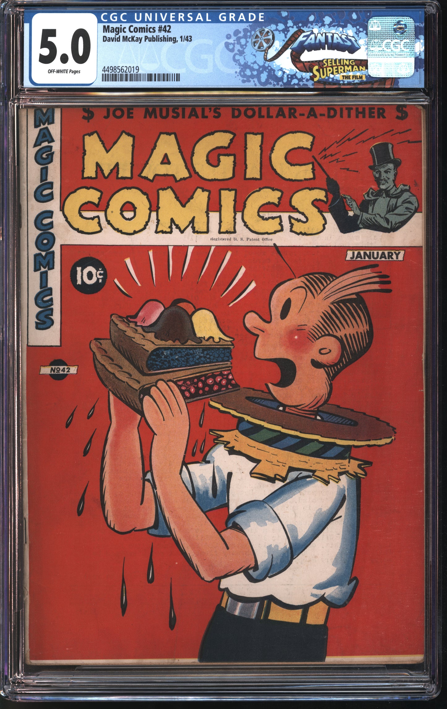 David McKay Publishing Magic Comics #42 1/43 FANTAST CGC 5.0 Off-White Pages