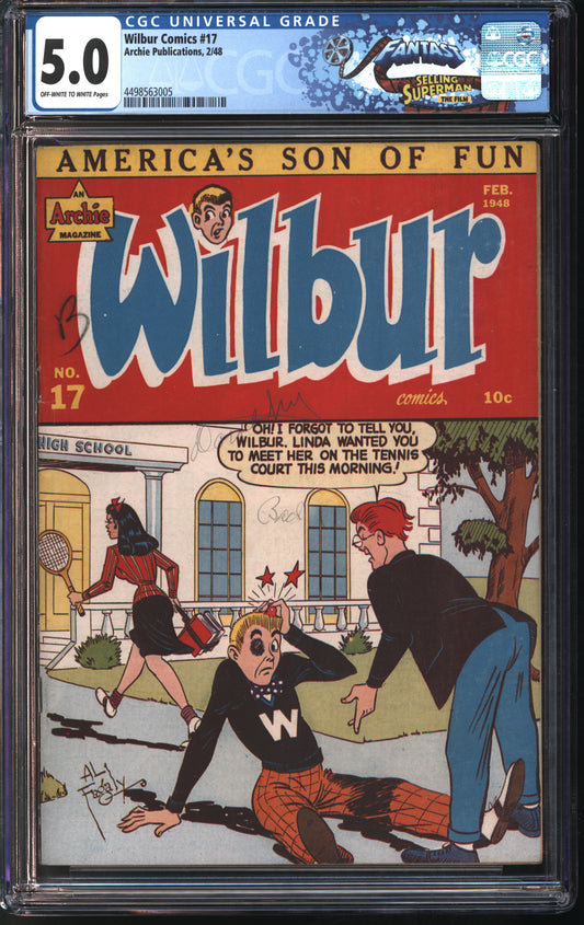 Archie Publications Wilbur Comics #17 2/48 FANTAST CGC 5.0 Off-White to White Pages