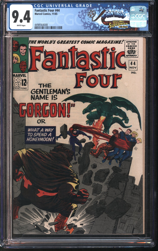 Marvel Comics Fantastic Four 44 2/65 FANTAST CGC 9.4 White pages