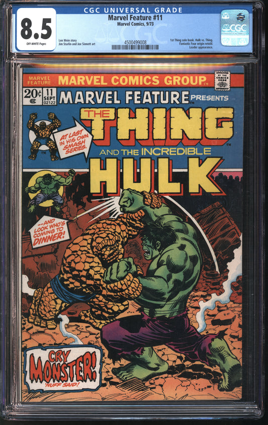 Marvel Comics Marvel Feature 11 9/73 CGC 8.5 Off-White Pages