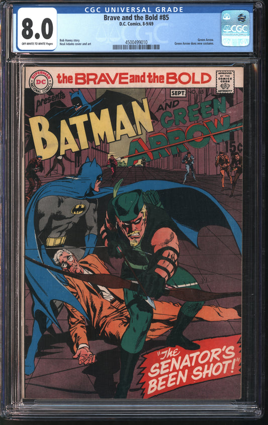 D.C Comics Brave and the Bold 85 8-9/69 CGC 8.0 Off-White To White Pages