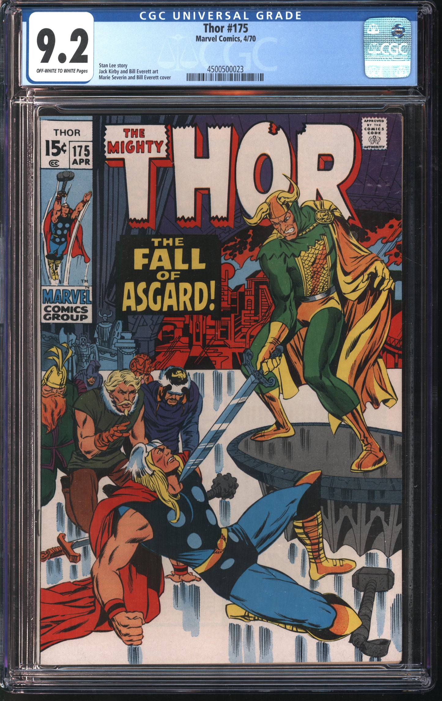 Marvel Thor 175 4/70 CGC 9.2 Off-White to White Pages