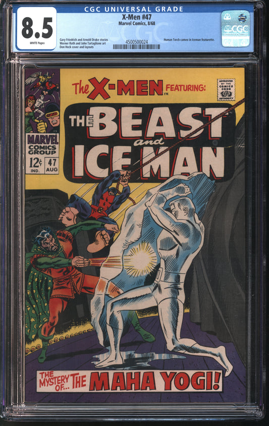 Marvel X-Men 47 8/68 CGC 8.5 White Pages