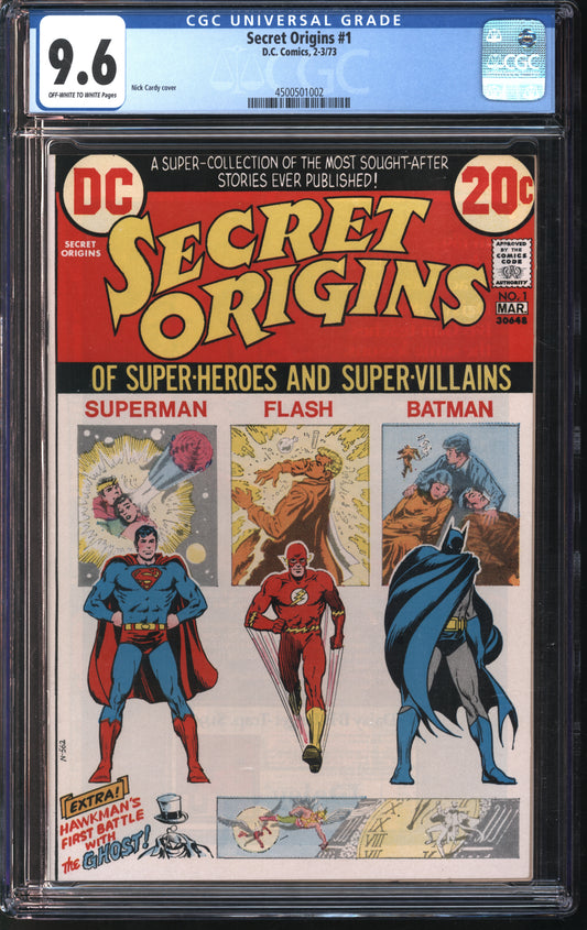 DC Comics Secret Origins #1 2-3/73 CGC 9.6 Off-White to White Pages