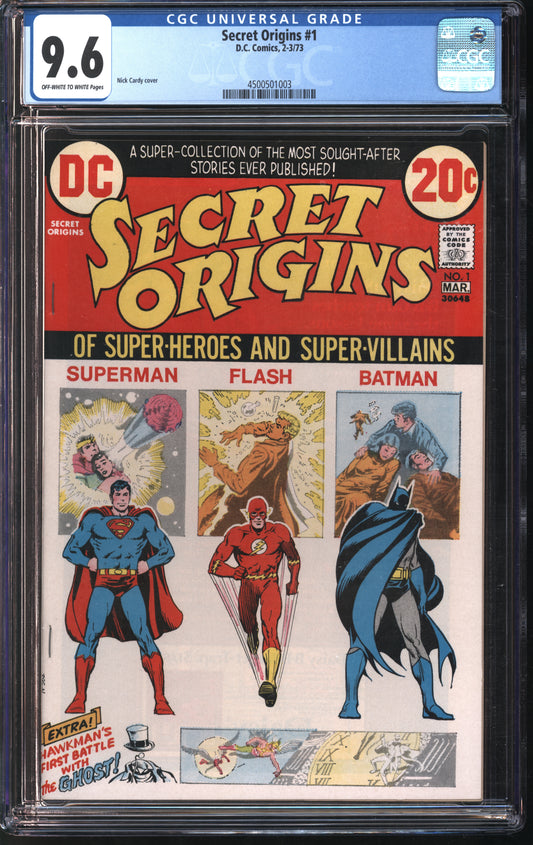 DC Comics Secret Origins #1 2-3/73 CGC 9.6 Off-White to White Pages