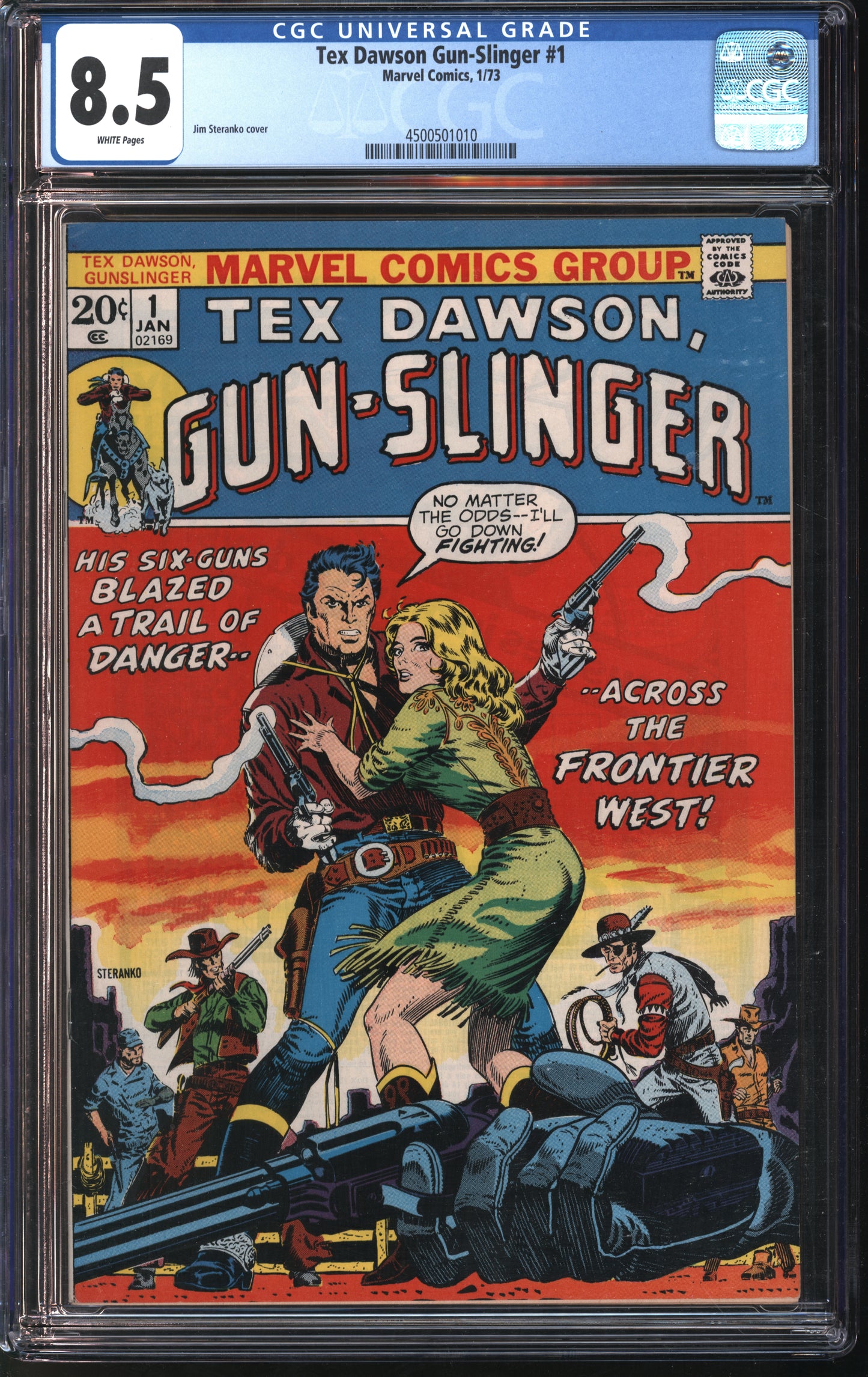 Marvel Comics Tex Dawson Gun-Slinger #1 1/73 CGC 8.5 White pages