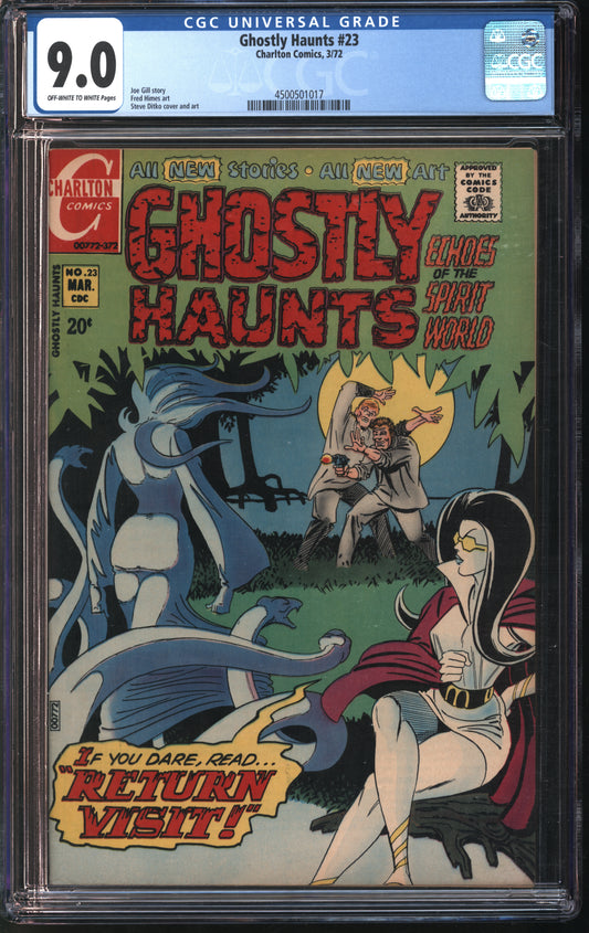 Charlton Comics Ghostly Haunts #23 3/72 CGC 9.0 Off-White to White pages