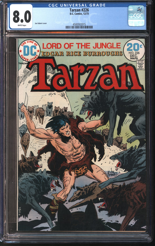 D.C. Comics Tarzan #226 12/73 CGC 8.0 White Pages