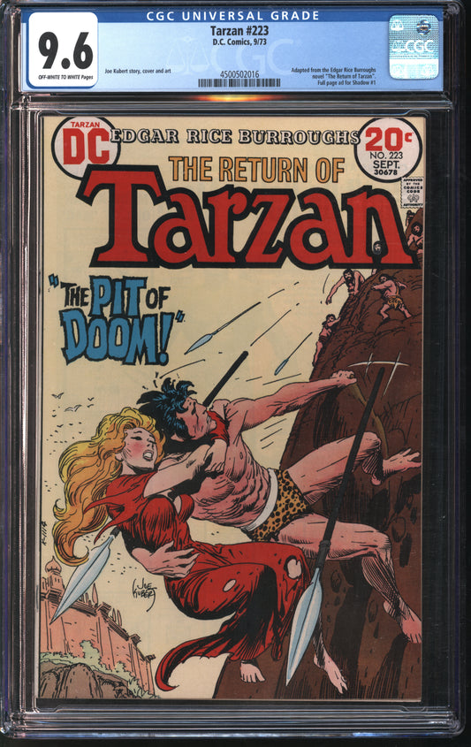 D.C. Comics Tarzan #223 9/73 CGC 9.6 Off-White to White Pages