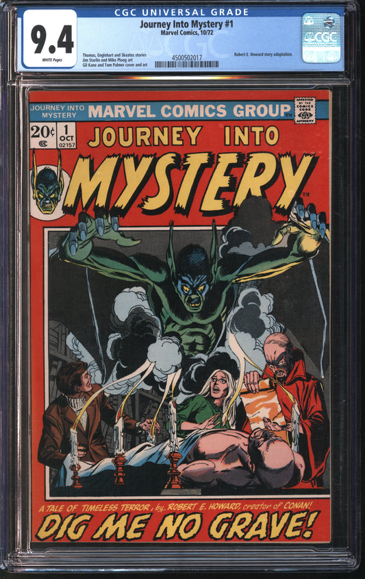 Marvel Journey into Mystery #1 10/72 CGC 9.4 White Pages