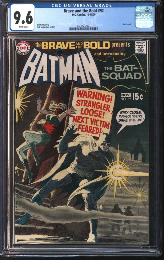 D.C Comics Brave and the Bold 92 10-11/70 CGC 9.6 White Pages