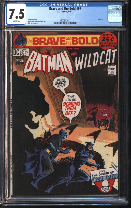 D.C Comics Brave and the Bold 97 8-9/71 CGC 7.5 White Pages