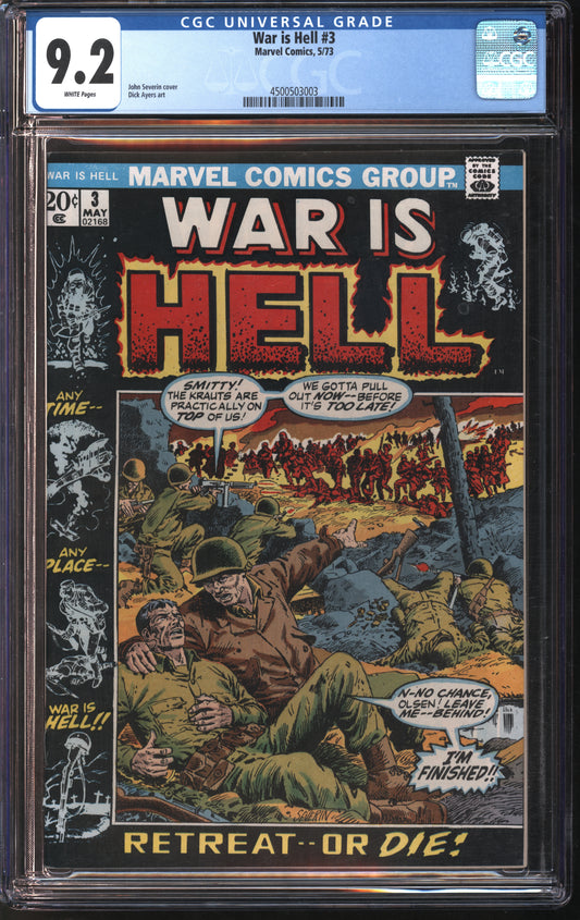 Marvel Comics War is Hell #3 5/73 CGC 9.2 White Pages