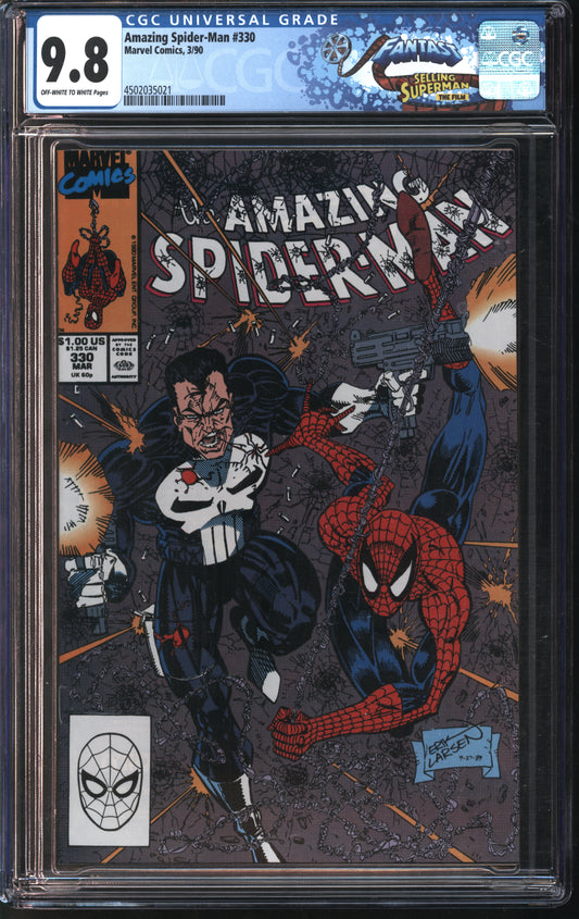 Marvel Amazing Spider-man 330 3/90 FANTAST CGC 9.8 Off-White to White Pages