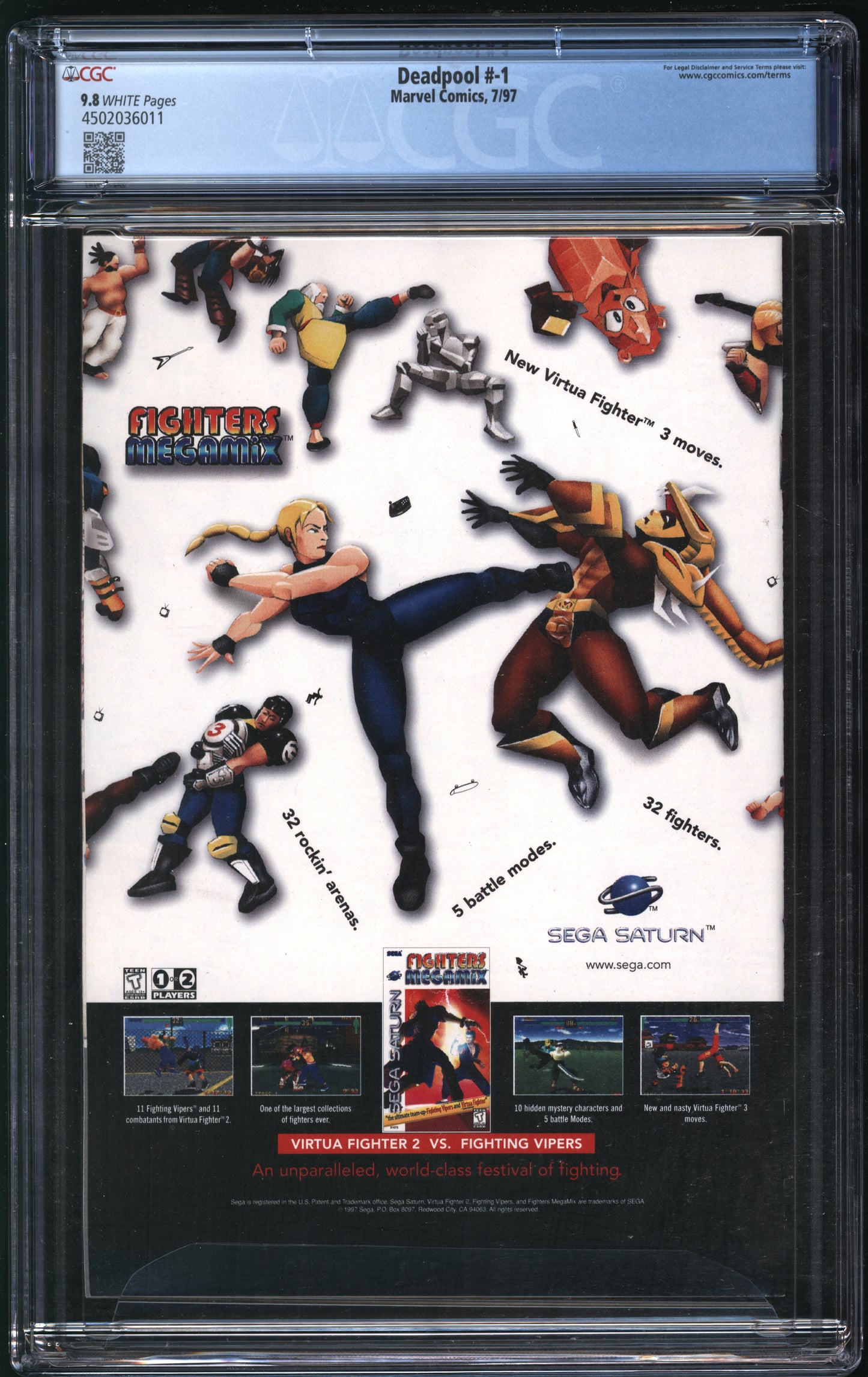 Marvel Comics Deadpool #-1 7/97 CGC 9.8 White Pages