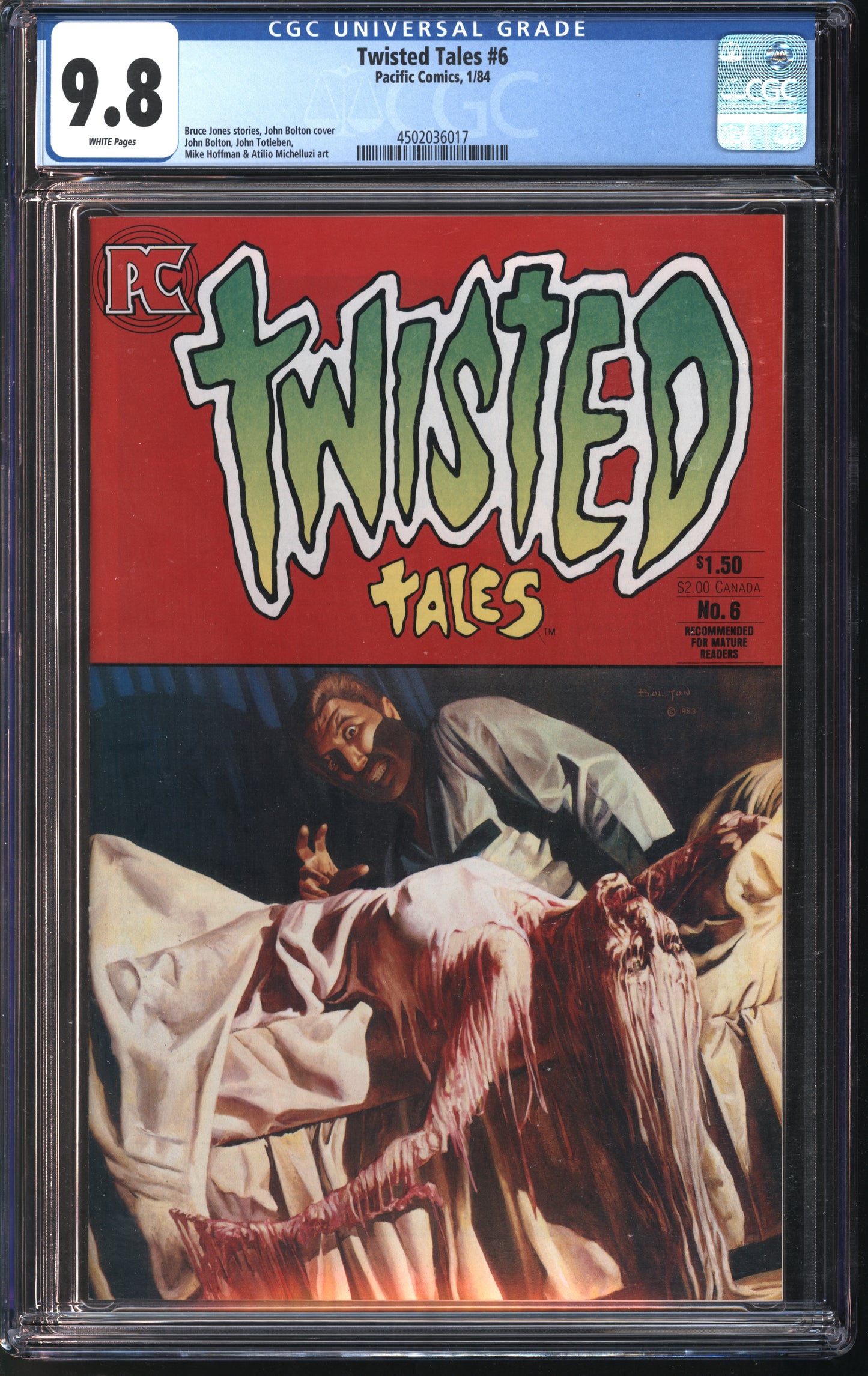 Pacific Comics Twisted Tales #6 1/84 CGC 9.8 White pages