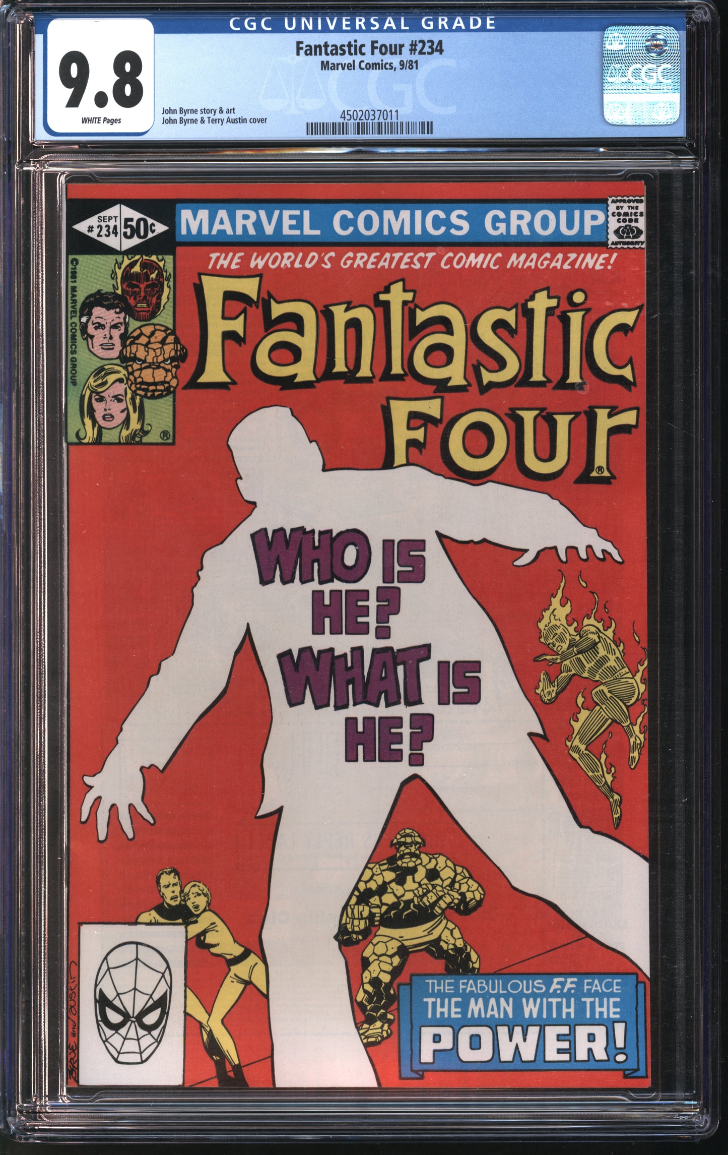 Marvel Comics Fantastic Four 234 9/81 CGC 9.8 White pages