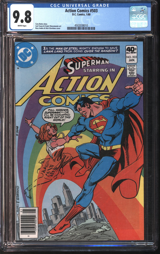 D.C. Comics Action Comics #503 1/80 CGC 9.8 White Pages