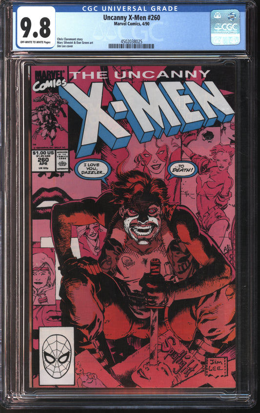 Marvel X-Men #260 4/90 CGC 9.8 Off-White to White Pages