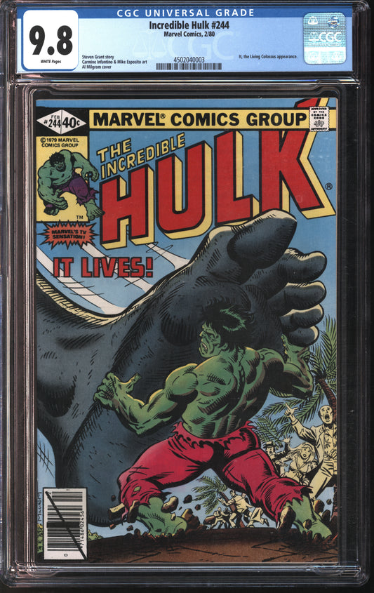 Marvel Comics Incredible Hulk #244 2/80 CGC 9.8 White pages