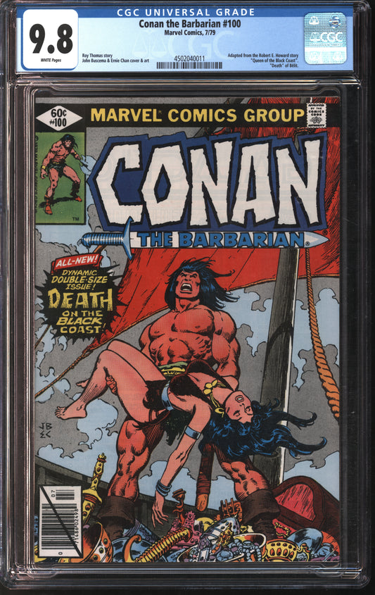 Marvel Conan the Barbarian #100 7/79 CGC 9.8 White Pages