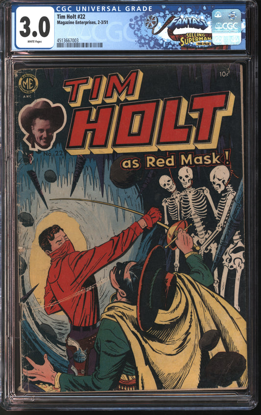 Magazine Enterprises Tim Holt #22 2-3/51 FANTAST CGC 3.0 White Pages
