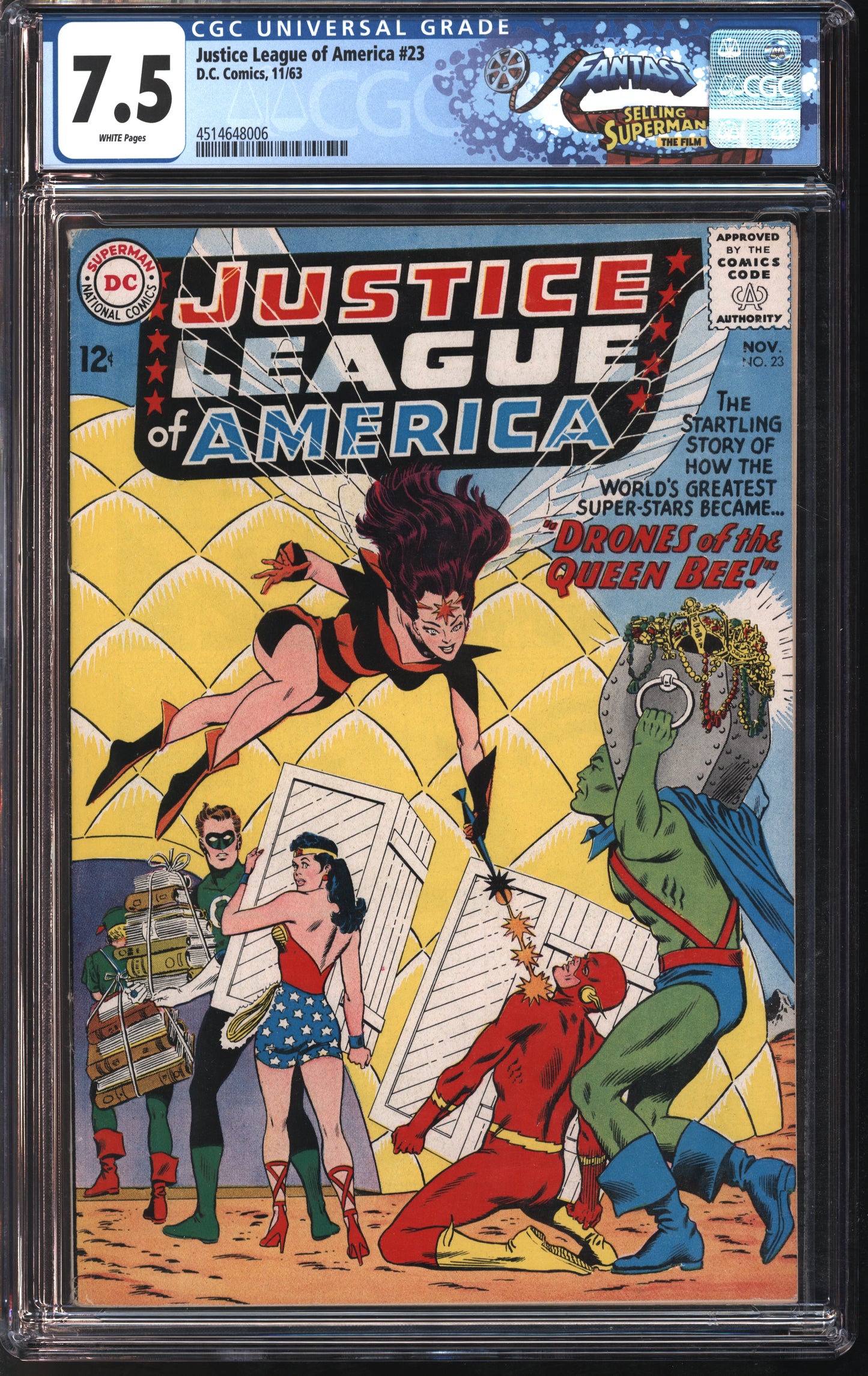 D.C. Comics Justice League of America #23 11/63 FANTAST CGC 7.5 White Pages