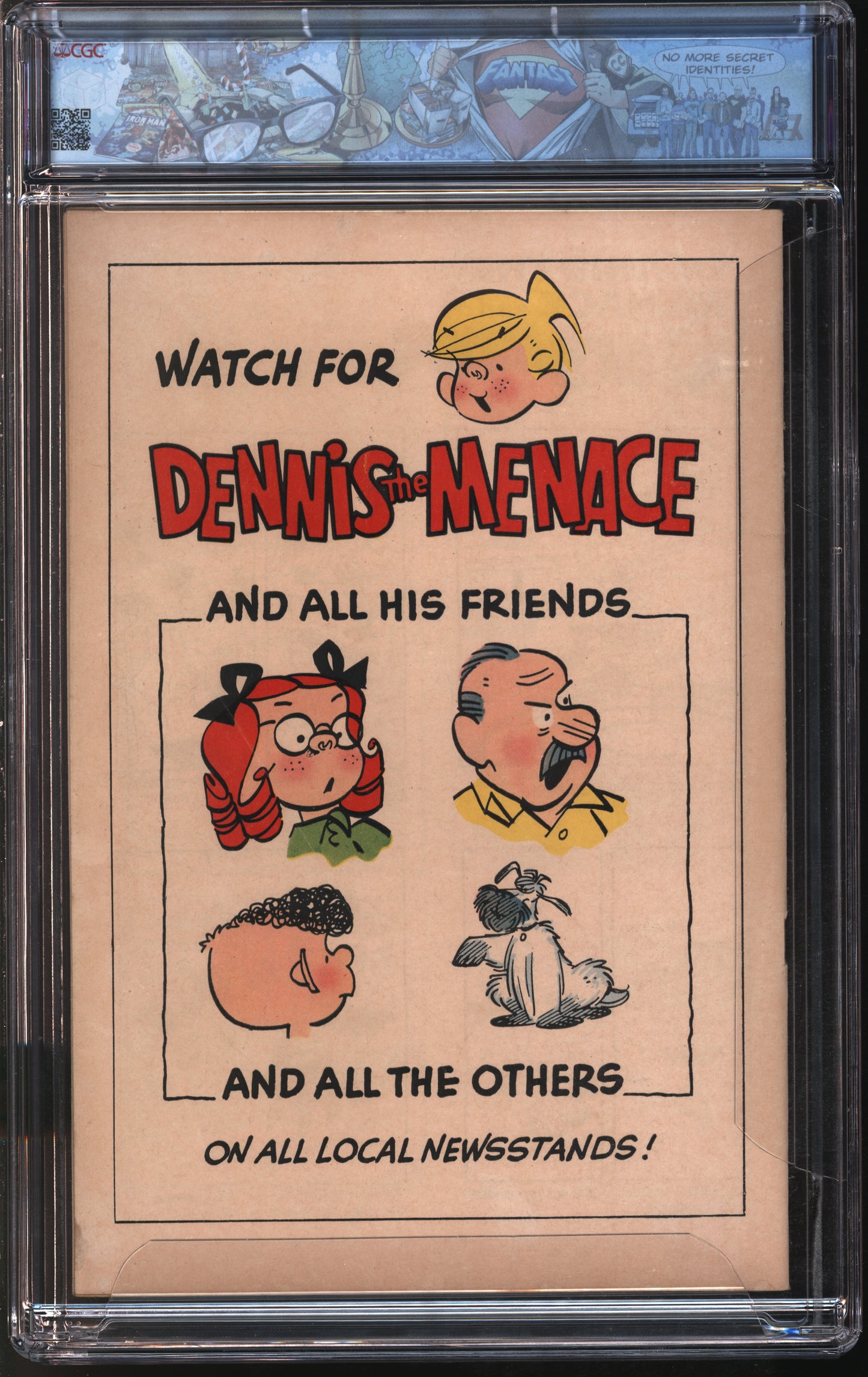 Fawett Publications Dennis the Menace and Margaret #1 Winter 1969 FANTAST CGC 5.0 Off-White to White Pages