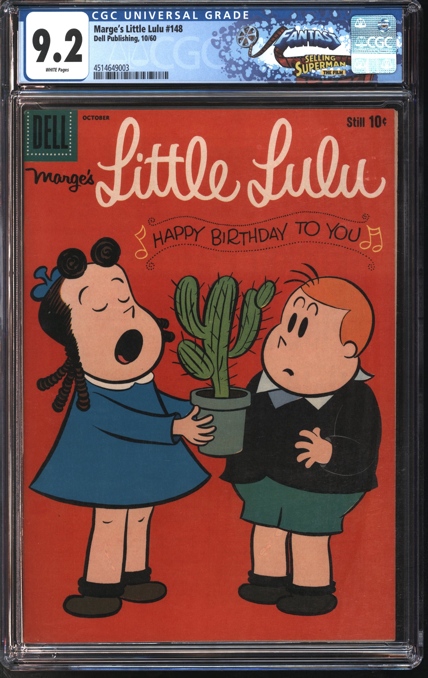 Dell Publishing Marge's Little Lulu #148 10/60 FANTAST CGC 9.2 White Pages