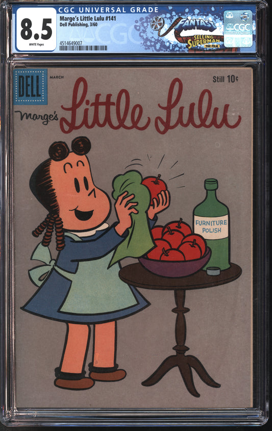 Dell Publishing Marge's Little Lulu #141 3/60 FANTAST CGC 8.5 White Pages