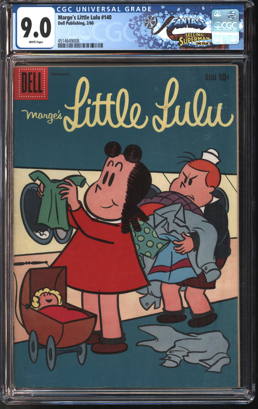 Dell Publishing Marge's Little Lulu #140 2/60 FANTAST CGC 9.0 White Pages