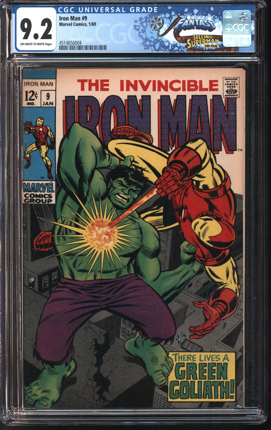 Marvel Iron Man #9 1/69 FANTAST CGC 9.2 Off-White to White Pages