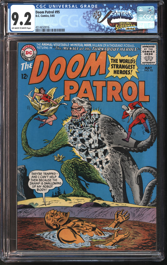 D.C. Comics Doom Patrol #95 5/65 FANTAST CGC 9.2 Off-White to White Pages