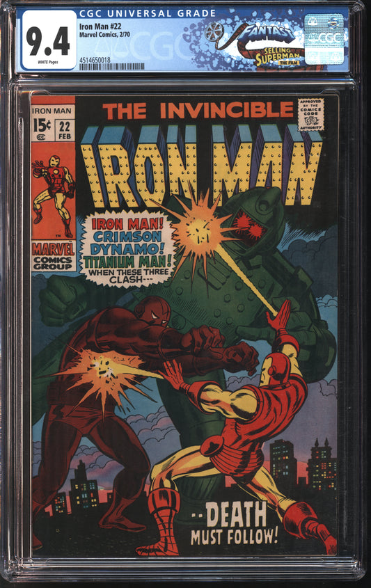 Marvel Iron Man #8 12/68 FANTAST CGC 9.4 White Pages