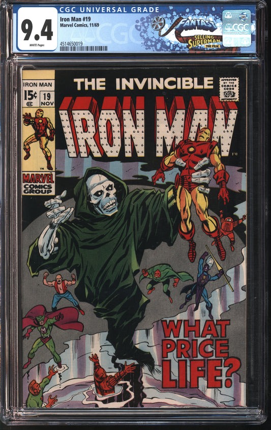 Marvel Iron Man #19 11/69 FANTAST CGC 9.4 White Pages