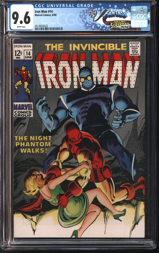 Marvel Iron Man #14 6/69 FANTAST CGC 9.6 White Pages