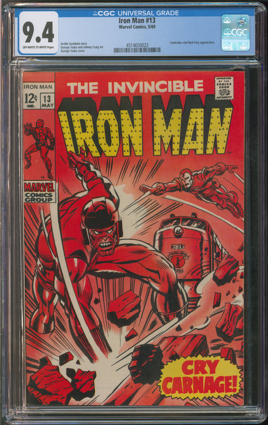 Marvel Comics Iron Man #13 5/69 CGC 9.4 Off-White White Pages