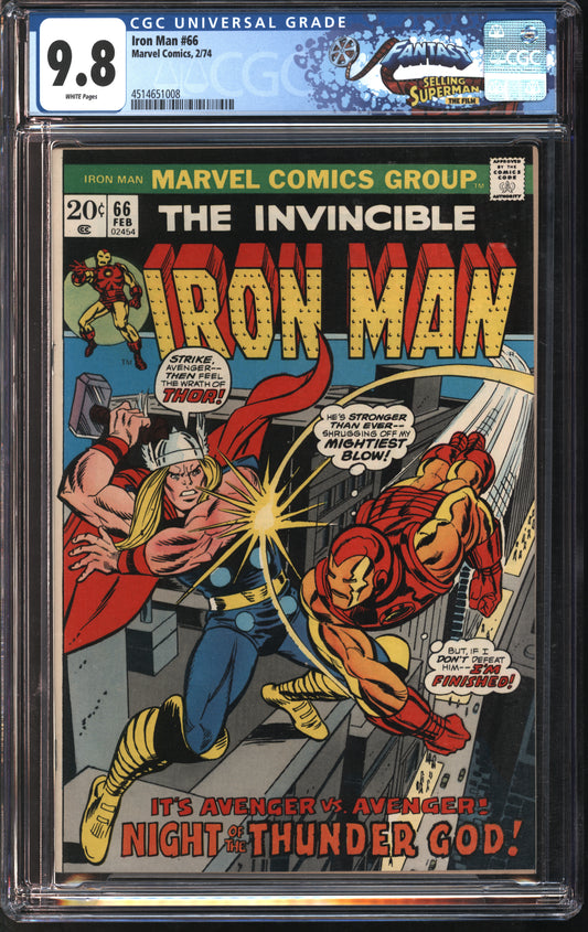 Marvel Iron Man #66 2/74 FANTAST CGC 9.8 White Pages