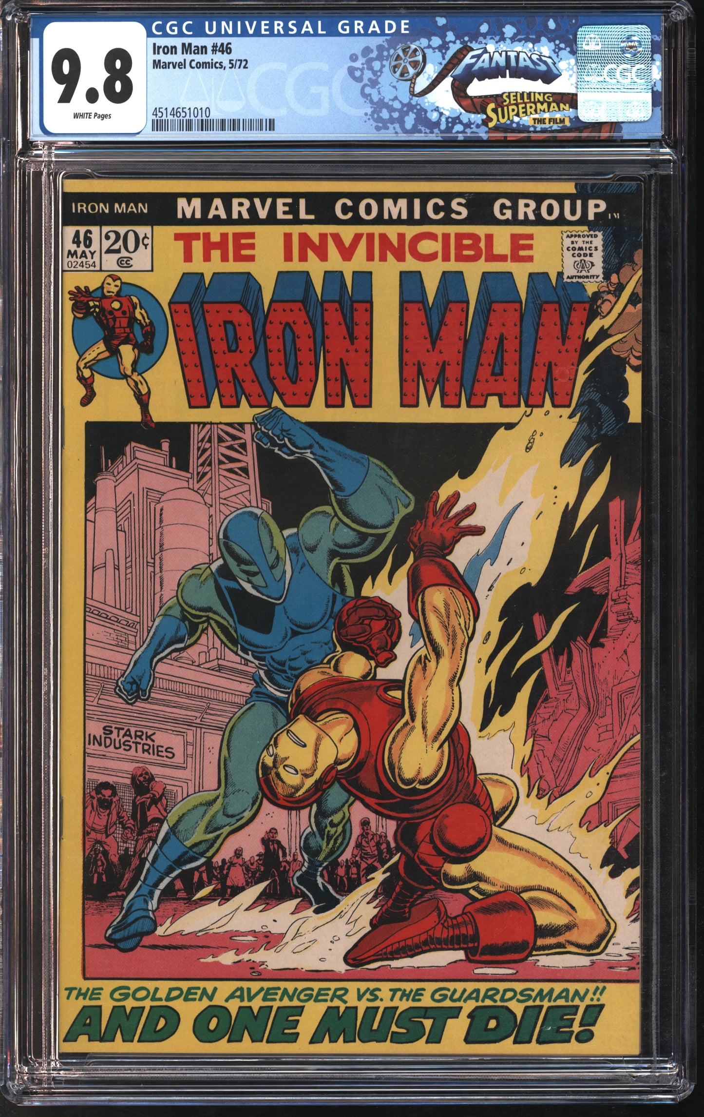 Marvel Iron Man #46 5/72 FANTAST CGC 9.8 White Pages