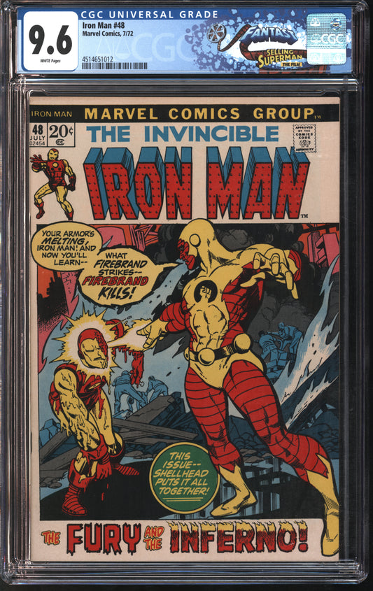 Marvel Iron Man #48 7/72 FANTAST CGC 9.6 White Pages