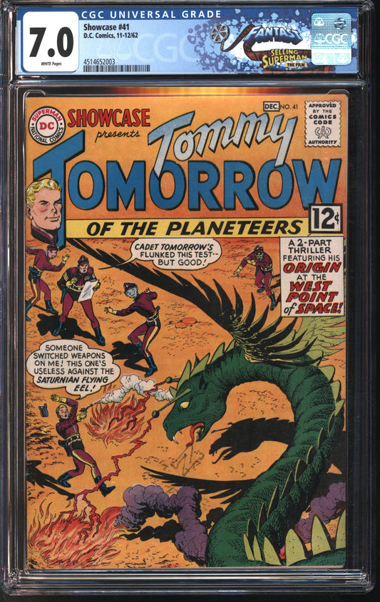 D.C. Comics Showcase #41 11-12/62 FANTAST CGC 7.0 White Pages