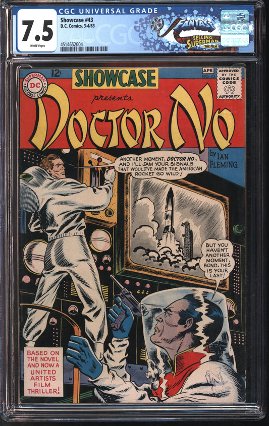 D.C. Comics Showcase #43 3-4/63 FANTAST CGC 7.5 White Pages