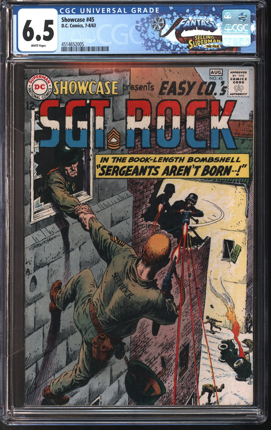 D.C. Comics Showcase #45 7-8/63 FANTAST CGC 6.5 White Pages