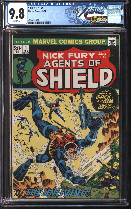 Marvel S.H.I.E.L.D. (SHIELD) #1 2/73 FANTAST CGC 9.8 White Pages