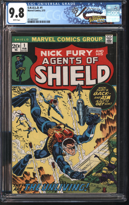 Marvel Comics S.H.I.E.L.D. (SHIELD) #1 2/73 FANTAST CGC 9.8 White Pages