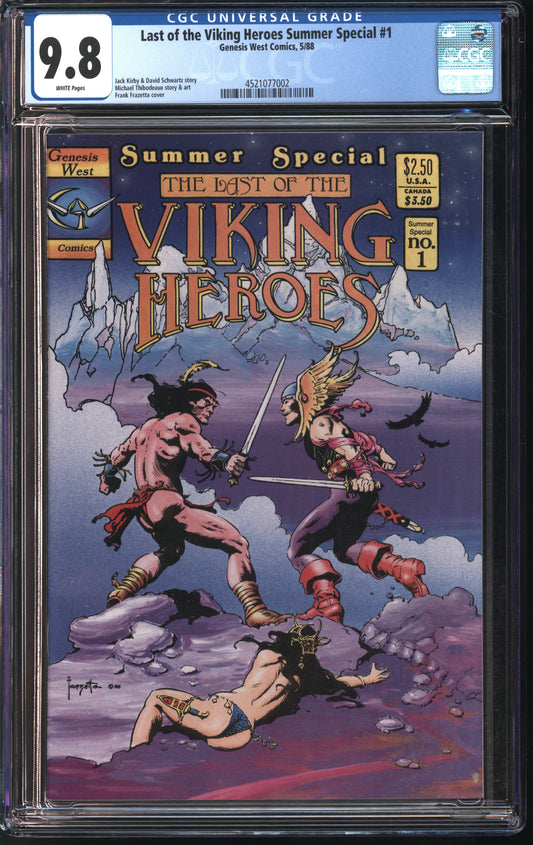 Genesis West Comics Last of the Viking Heroes Summer Special #1 5/88 CGC 9.8 White Pages