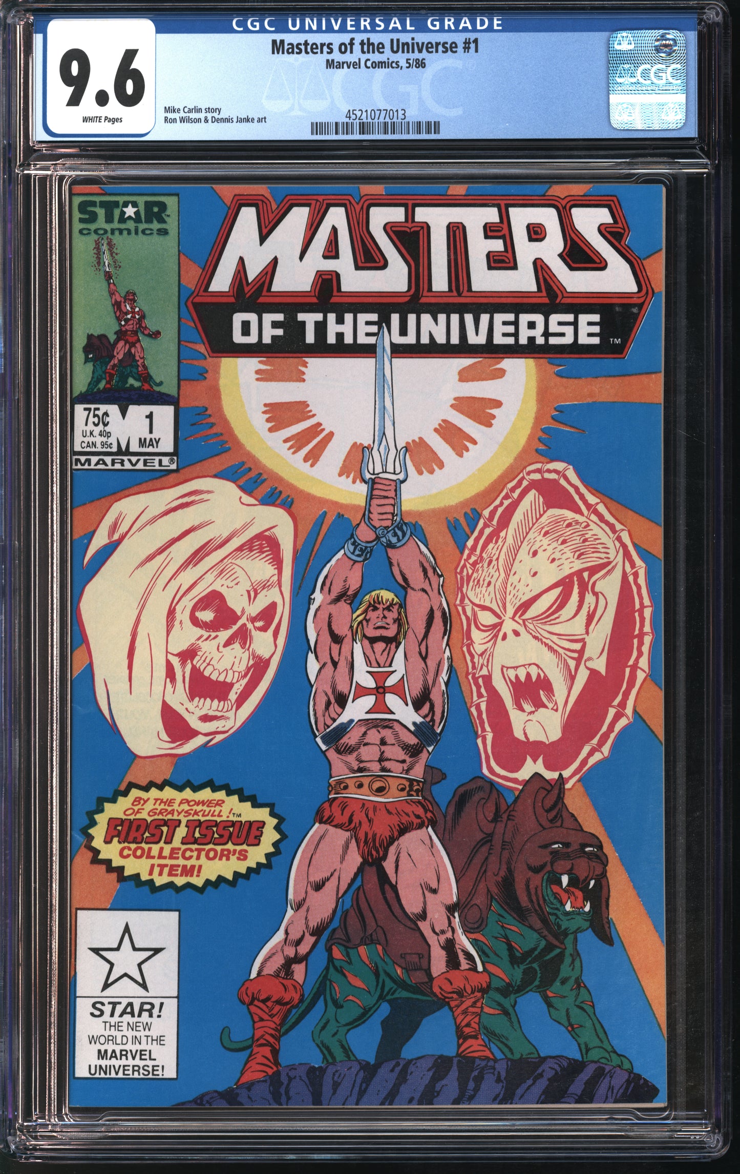Marvel Comics Masters of the Universe #1 5/86 CGC 9.6 White Pages