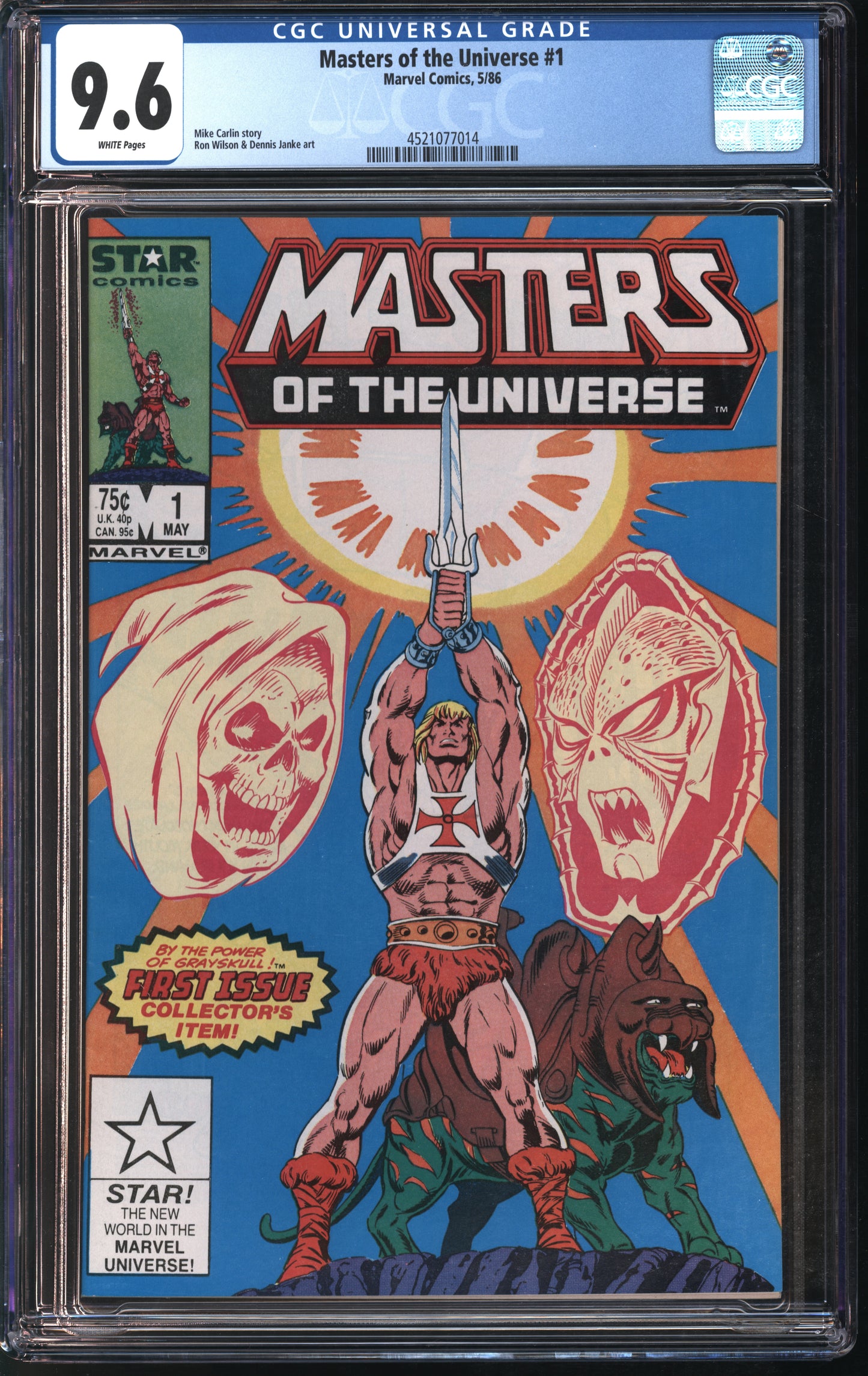 Marvel Comics Masters of the Universe #1 5/86 CGC 9.6 White Pages