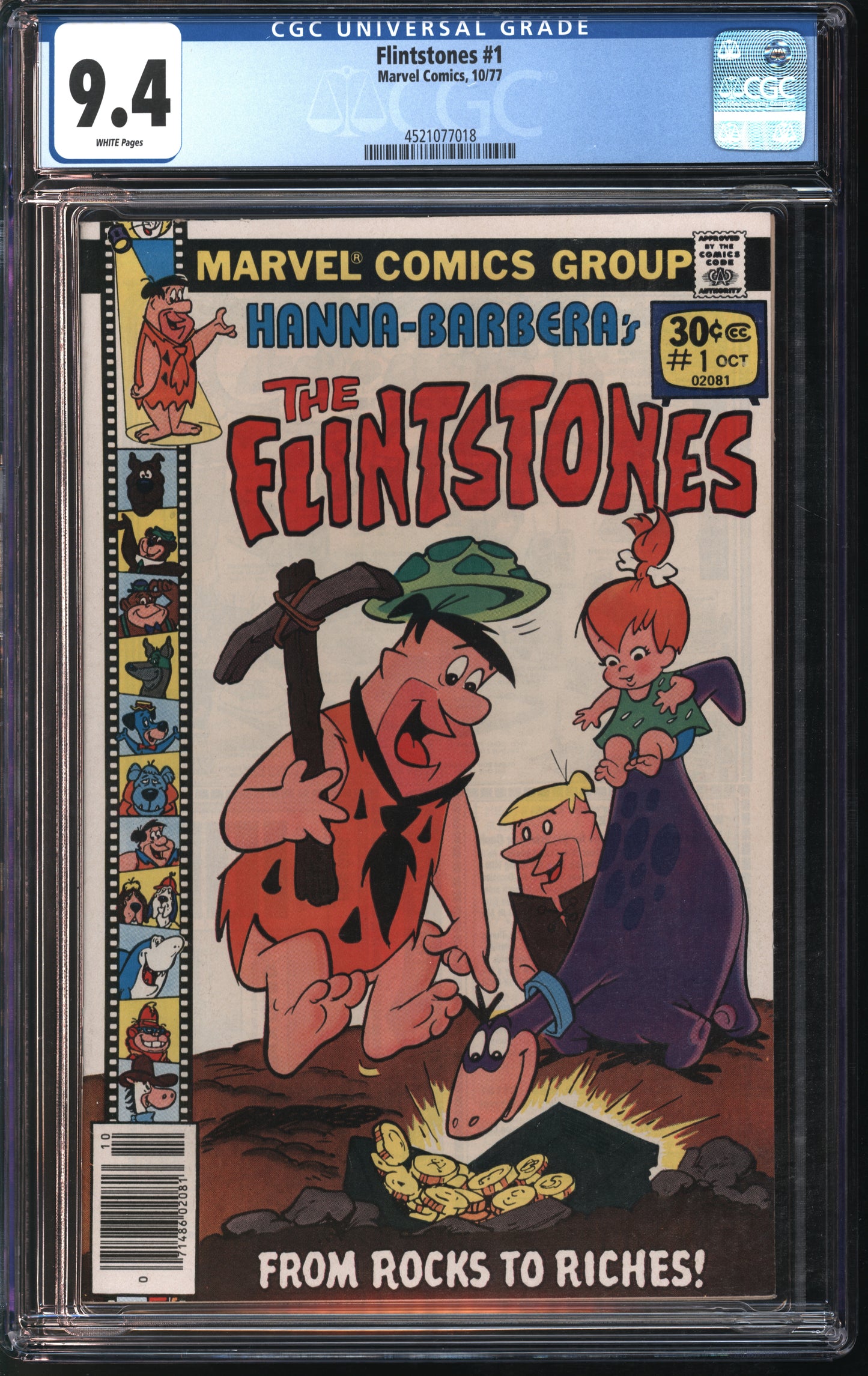 Marvel Flintstones #1 10/77 CGC 9.4 White Pages