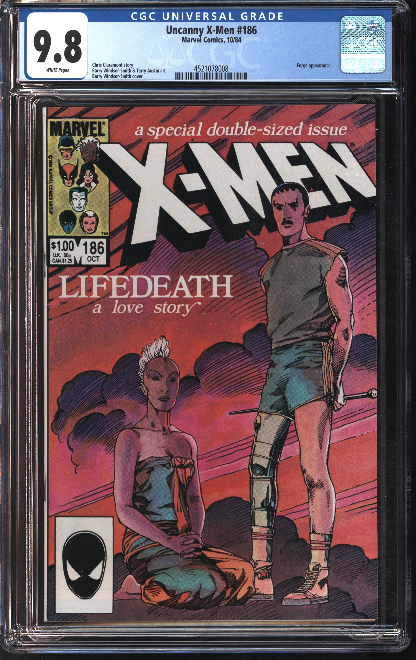 Marvel Comics Uncanny X-Men #186 10/84 CGC 9.8 White Pages